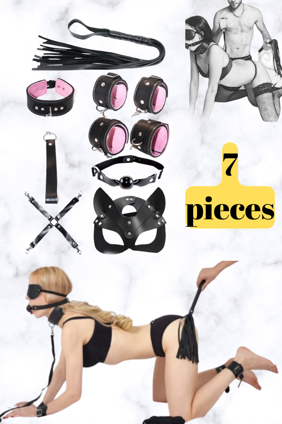 🖤 Pink & Black 7 Parça  Passion Set