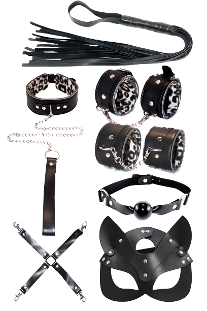 🖤 Leopard & Black 7 Parça Passion Set