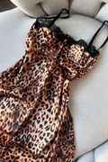 Nefertiti Leopard  Saten Gecelik