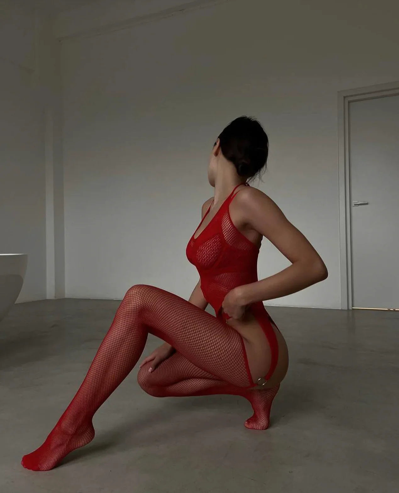 Nora Red Vücut Çorabı